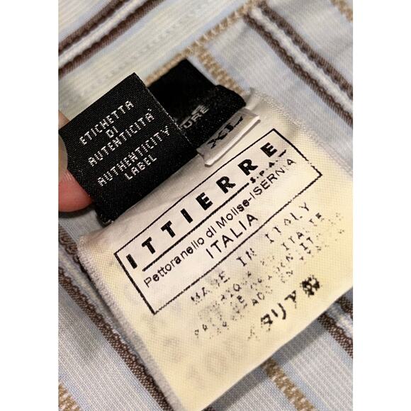 Vintage Versace Button Down Collar Shirt 90s Designer pin stripe Top Blouse y2k - Picture 5 of 15